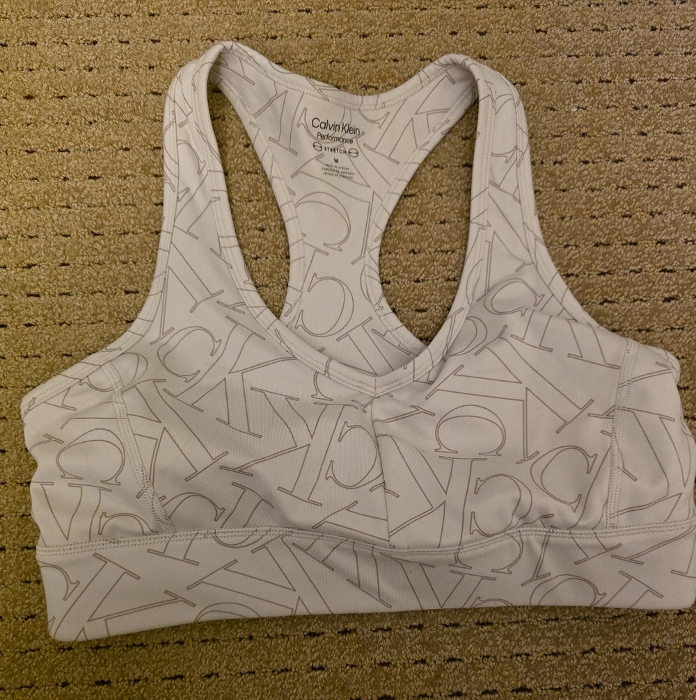 Calvin Klein Performance Light Beige Sports Bra